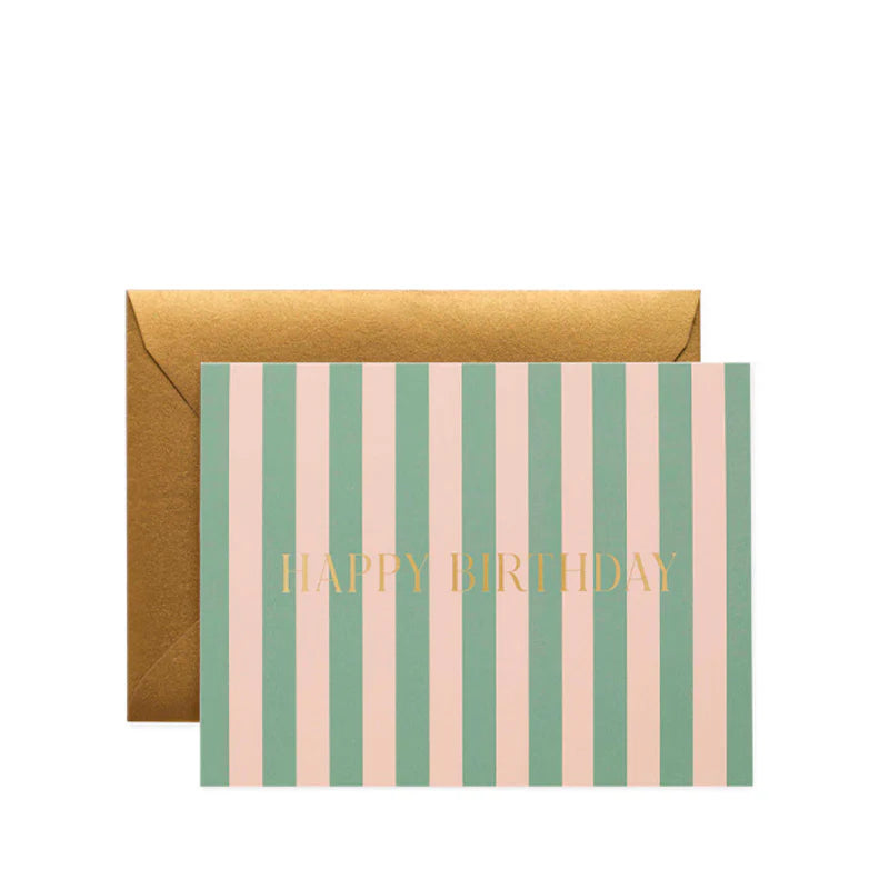 Cabana Stripe Birthday Card