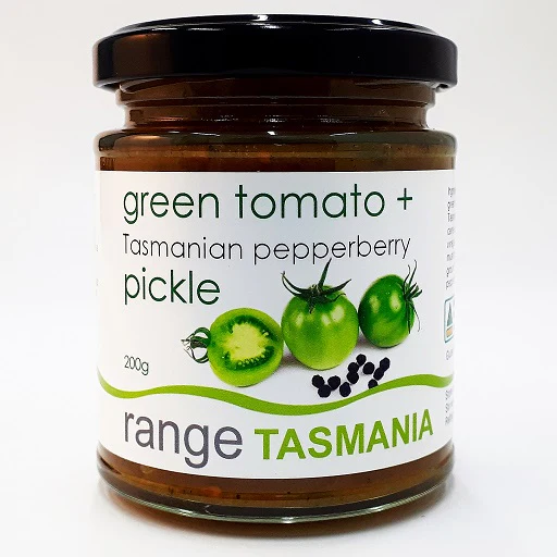 green tomato + Tasmanian pepperberry pickle