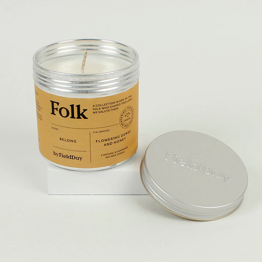 Folk Tin Candle