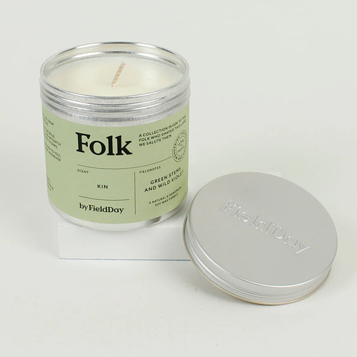 Folk Tin Candle