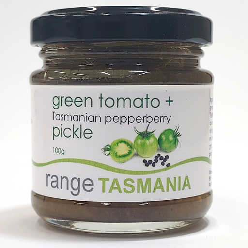 green tomato + Tasmanian pepperberry pickle